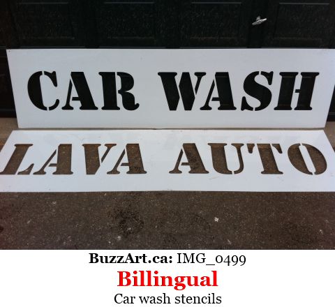 Car wash stencils 